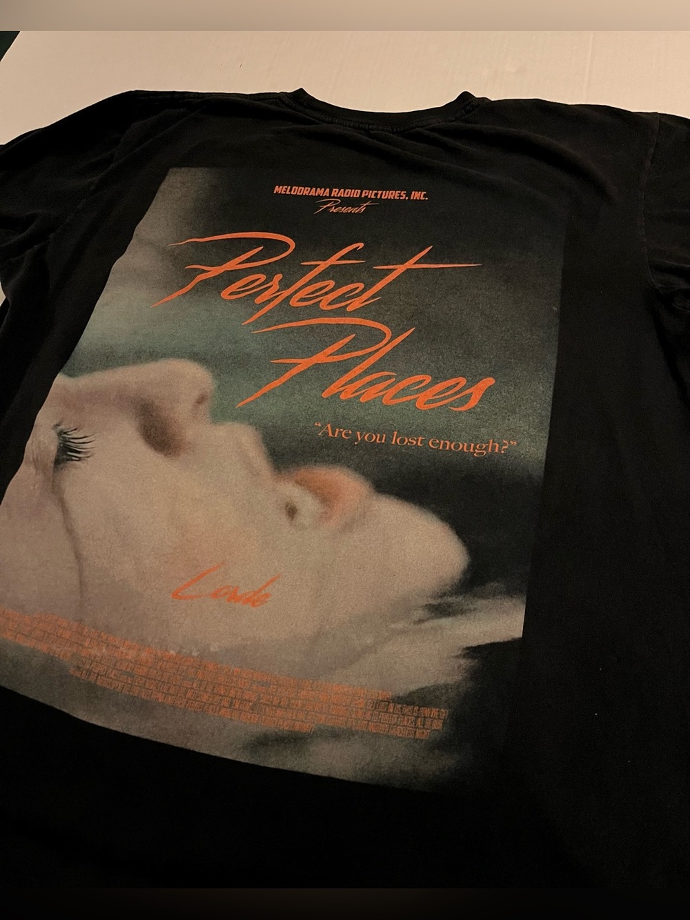 RARE 2017 Lorde Melodrama OFFICIAL Album Promo Black T-Shirt XL Music Tour VTG